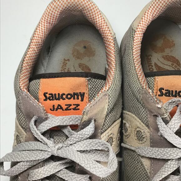 Saucony Men’s Jazz Low Pro orange/Brown Vegan Sneakers Sz. 10 GUC (flaws) - Picture 5 of 10